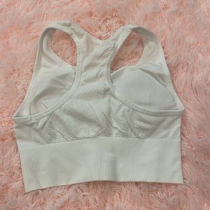 white sports bra